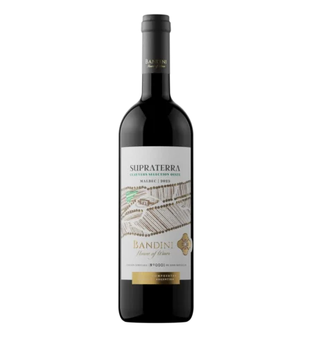Supraterra Oeste, Malbec de parcela criado en cerámica, Finca Bandini, Luján de Cuyo