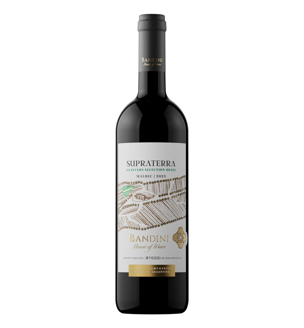 Supraterra Oeste, Malbec de parcela criado en cerámica, Finca Bandini, Luján de Cuyo