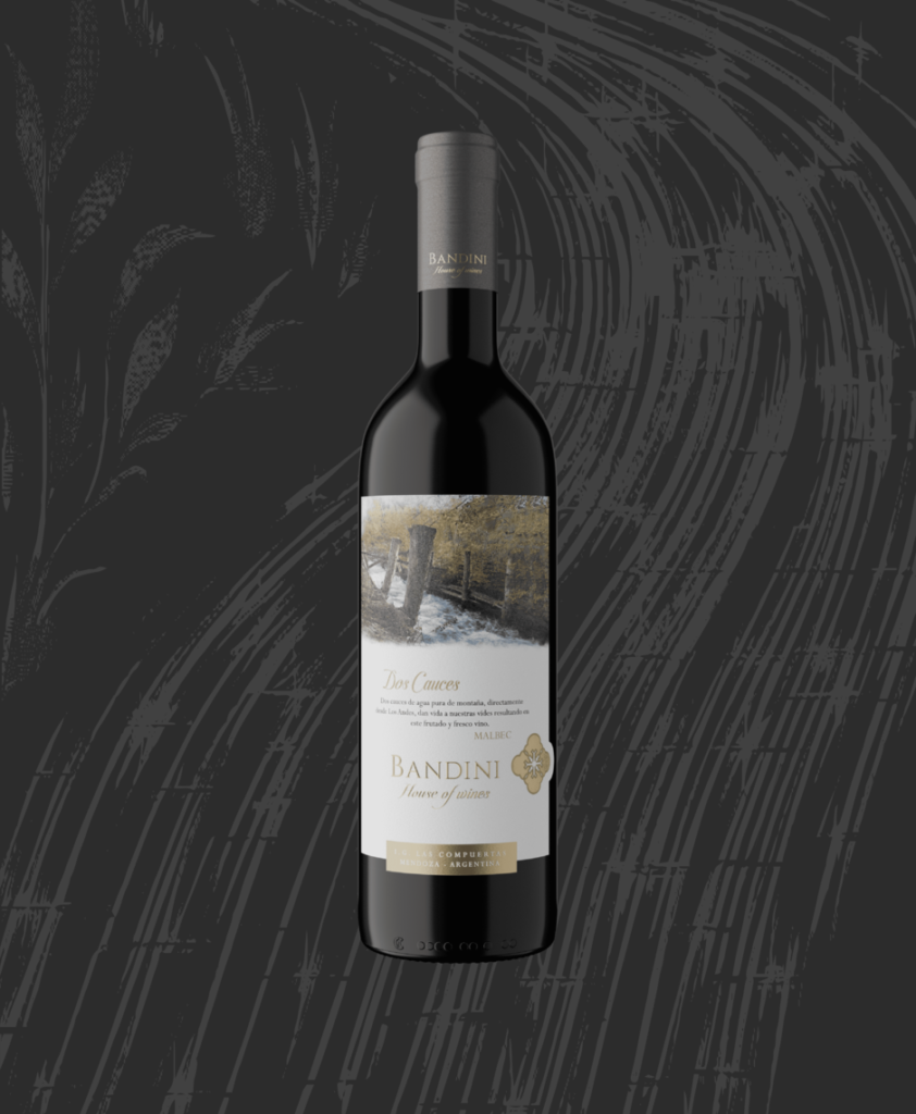 Ilustración Dos Cauces – Viñedos Finca Bandini, Mendoza